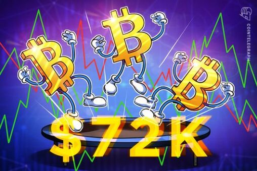 Bitcoin bounces from 50 day trend line with $72k btc price now key focus