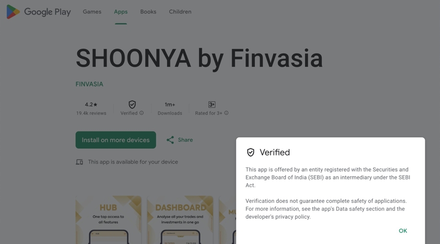 A deterrent for cfd brokers? google puts “verified” badge on india regulated trading apps
