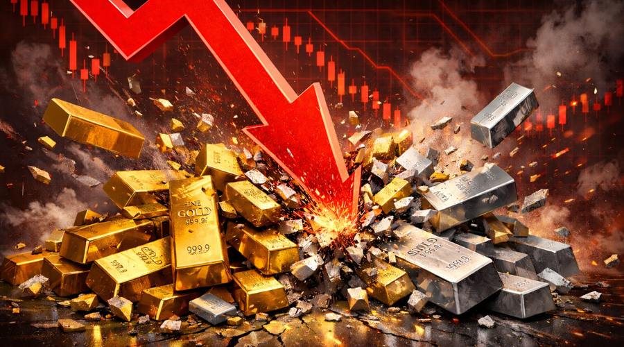 Why is gold crashing? how low can xau/usd chart go and gold price prediction 2026