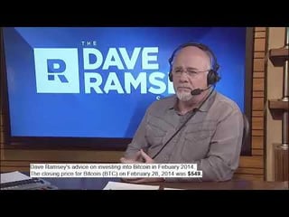 12 years ago today, investing guru dave ramsey told everyone they were "stupid" for buying bitcoin. it was $500 💀