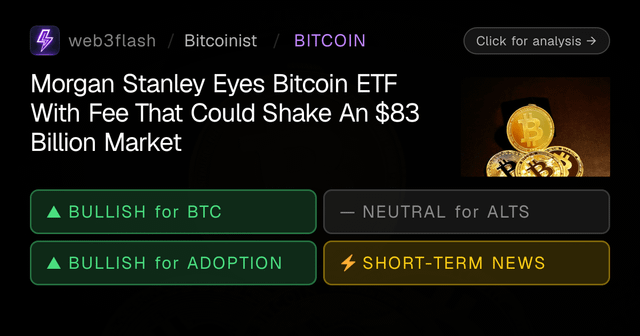 Morgan stanley sets spot bitcoin etf fee at 0.14%, undercutting blackrock