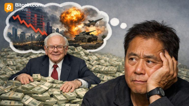 Robert kiyosaki cites warren buffett cash strategy while loading up on bitcoin ahead of ‘giant crash’