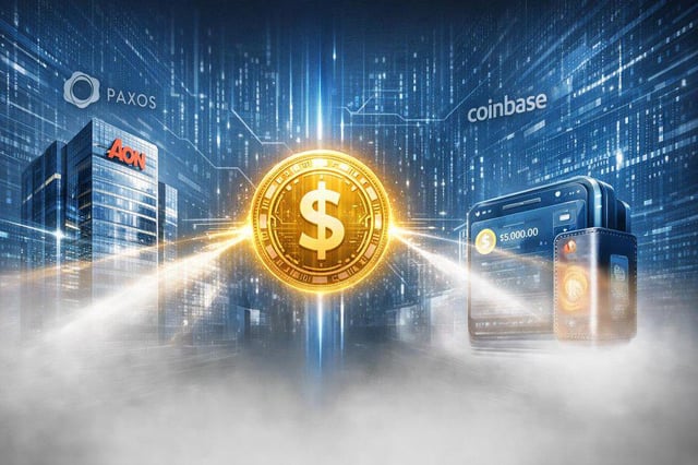 Aon begins accepting stablecoins for insurance premiums in partnership with paxos and coinbase