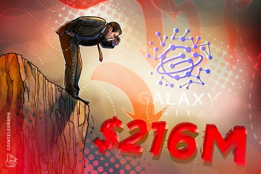 Galaxy digital posts $216m q1 loss as crypto market slides 20%