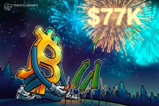 Crypto sentiment index soars to a 3 month high as bitcoin holds $77k