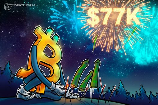 Crypto sentiment index soars to a 3 month high as bitcoin holds $77k