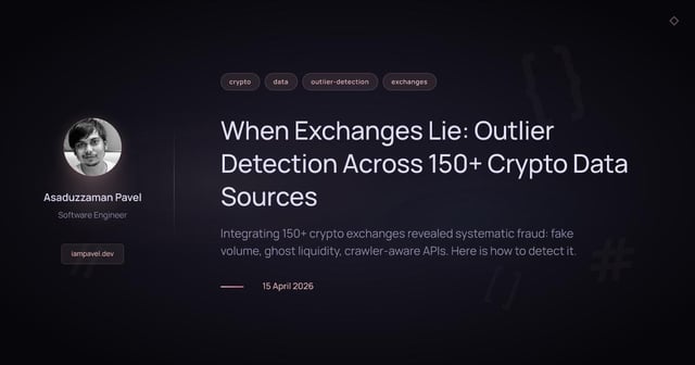 When exchanges lie: outlier detection across 150+ crypto data sources