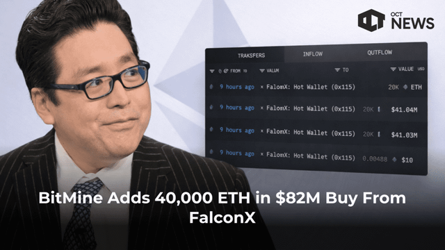 Bitmine adds 40,000 eth in $82m buy from falconx