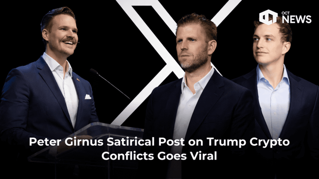 Satirical post on trump family's memecoin money, crypto presidential pardons and wlfi goes viral