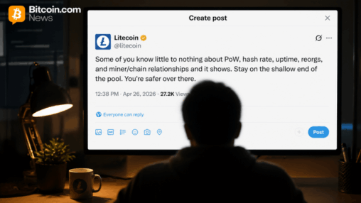 Litecoin x account tells critics to ‘stay on the shallow end’ after 13 block reorg