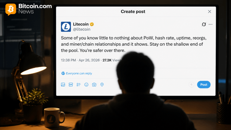 Litecoin x account tells critics to ‘stay on the shallow end’ after 13 block reorg