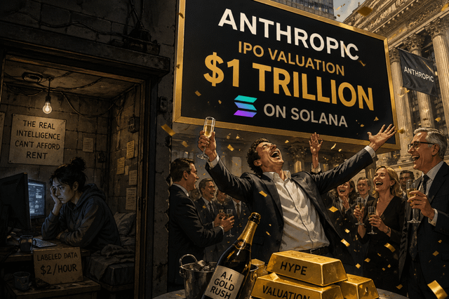 Everyone is celebrating anthropic's $1 trillion valuation. here is what the jupiter token page shows