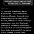 I do a weekly check in with grok, chat and google…
