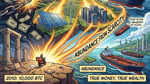 The architecture of abundance: how bitcoin reveals the truth of time and technology. how escaping the fiat illusion and holding the world's hardest money turns the relentless march of technology into unprecedented purchasing power.