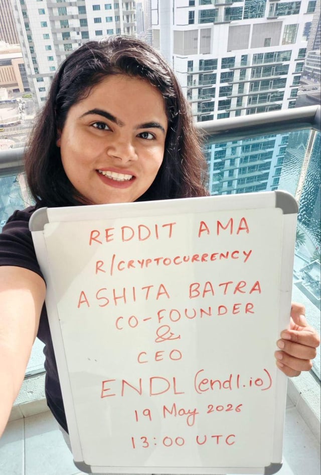 I'm ashita batra, co founder of endl, building stablecoin native business banking. $20m+ settled on chain, live in 190+ countries, backed by 500 global and the xrpl accelerator by tenity. ama on stablecoin rails, compliance, and where crypto is actually fixing cross border b2b!