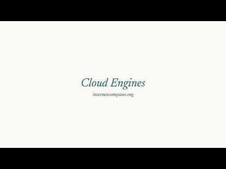 Cloud engines explained sovereign ai cloud on the internet computer with dominic williams