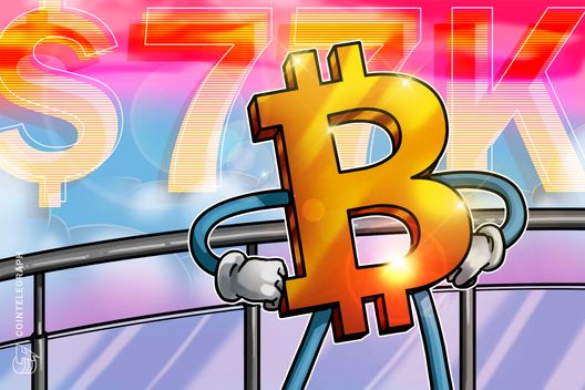 Bitcoin rallies through $77k despite spot btc etf outflows topping $2b