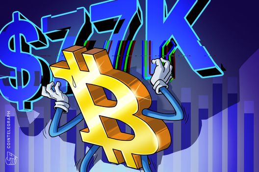 Bitcoin 'liquidation hunts' control btc at $77k amid new iran peace deal doubts
