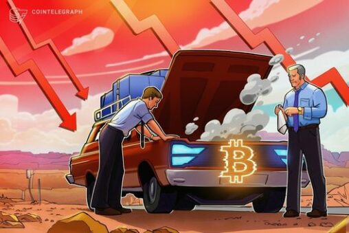 Bitcoin price falls under $77k as dow jones hits new all time highs