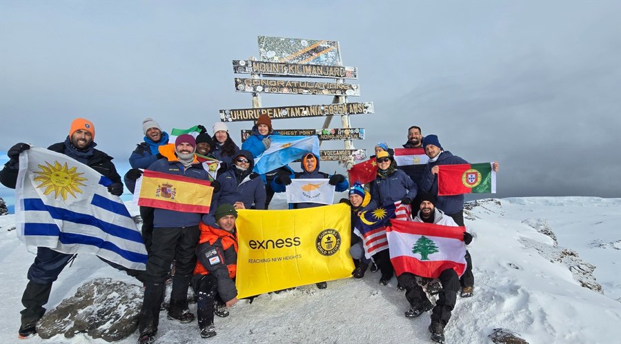 Exness sets guinness world records™ title at mount kilimanjaro summit