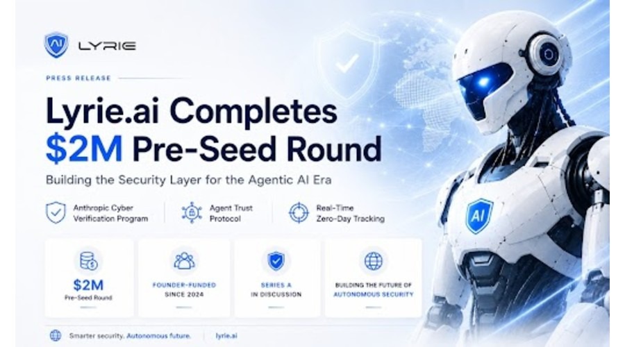 Lyrie completes $2 million preseed round to build the security layer for the ai agent era
