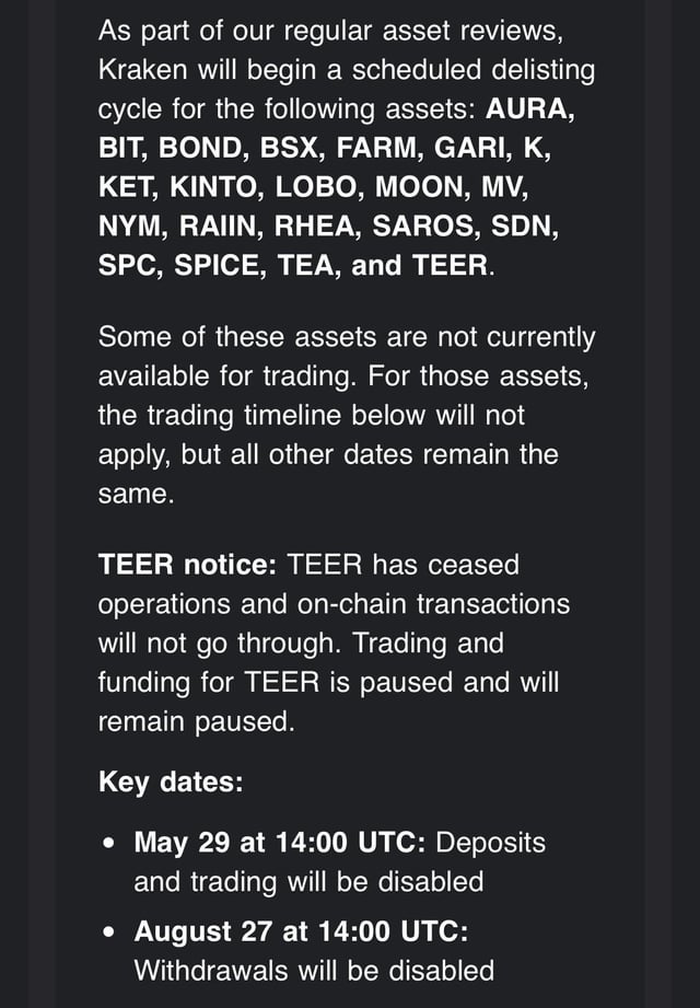 Moons getting delisted from kraken