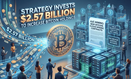 Strategy invests $2.57 billion in bitcoin as ajc mining launches new bitcoin cloud mining contracts