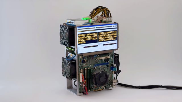 I built a crypto mining lottery machine [video]