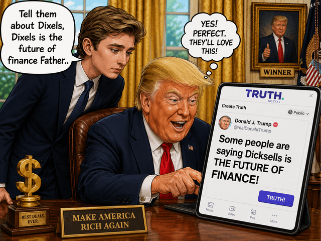 "some people are saying dicksells is the future of finance!!!"