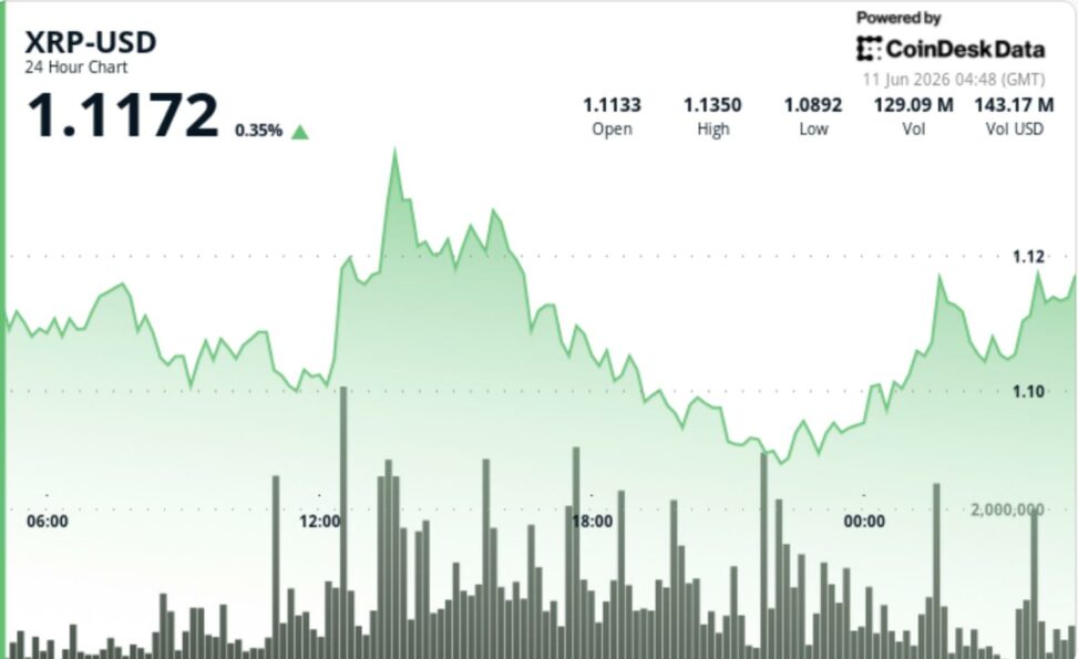 Xrp holds above $1.10 as etf inflows rise, but traders remain cautious