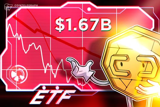 Bitcoin etps post largest 2026 outflow as crypto funds bleed $1.67b