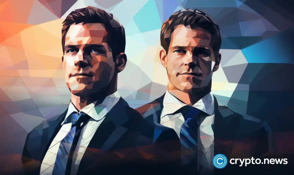 Winklevoss twins move $67m bitcoin as btc selloff fears mount