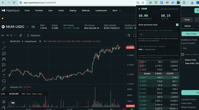 I built an open source extension that pays you usdc for the empty space under your trading chart
