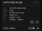 Rtx 3080 node available for rental