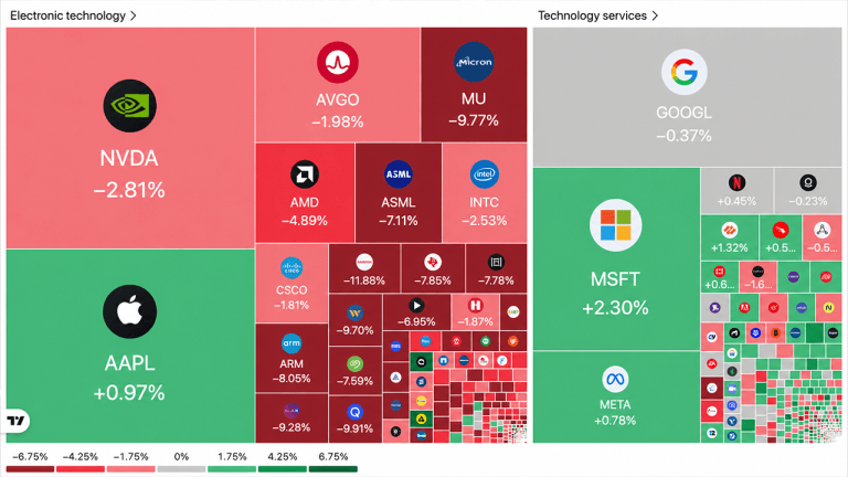 Near 400 point nasdaq drop shows how the semiconductor led selloff hit us financial markets