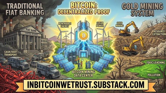 Beyond the headlines: a comparative analysis of energy consumption in bitcoin, traditional banking, and gold mining. exposing the hidden devastation of fiat and gold—and why proof of work is the most efficient monetary network in human history.