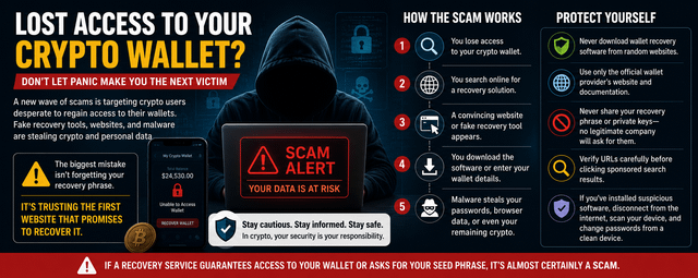Lost access to your crypto wallet? be careful what you google.