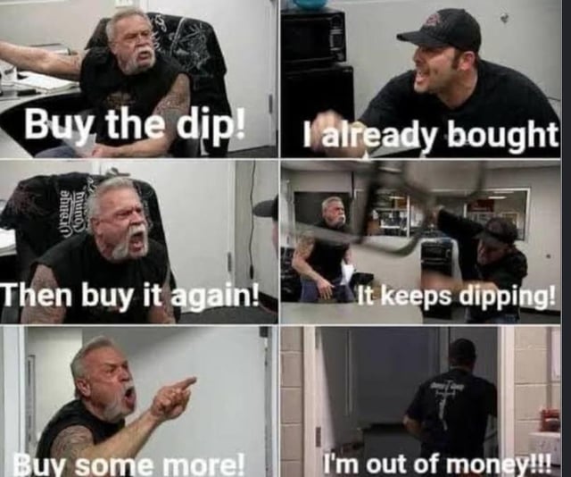 If bitcoin drops another 20% tomorrow, what's your first move? be honest... who's actually buying this dip?
