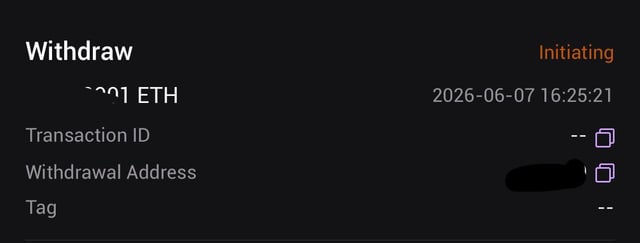 Ascendex withdrawal stuck for over a week, no txid