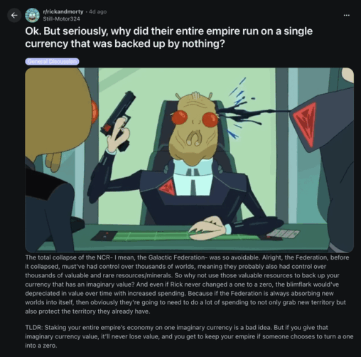 Redditor accidentally discovers fiat currency