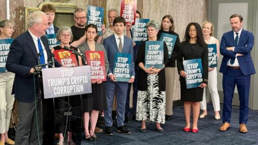 Some u.s. senate democrats come out against clarity act, calling it a 'corrupt' bill