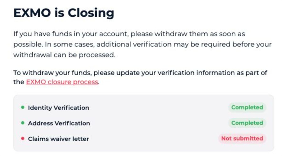 Exmo pulls the plug: sanctioned crypto exchange winds down, leaves users holding iou tokens