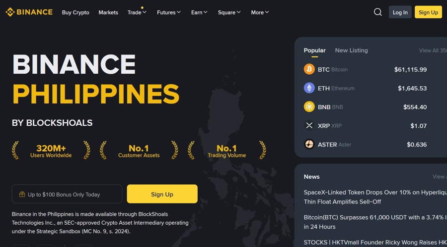 Binance re enters philippines as regulator clears blockshoals sandbox