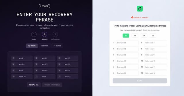Okobot malware framework injects seed phrase phishing into ledger and trezor apps