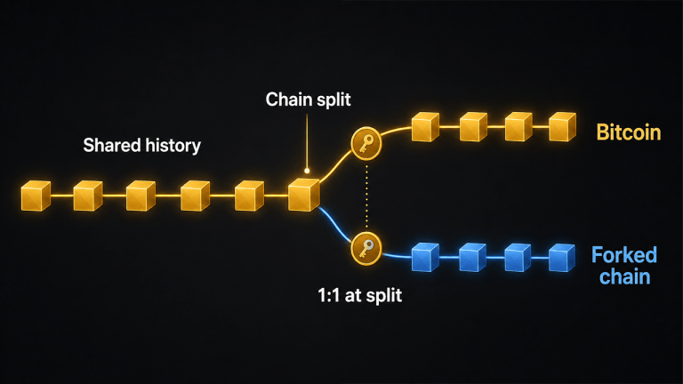 Bitcoin chain splits explained: why every btc holder gets a new 1:1 asset