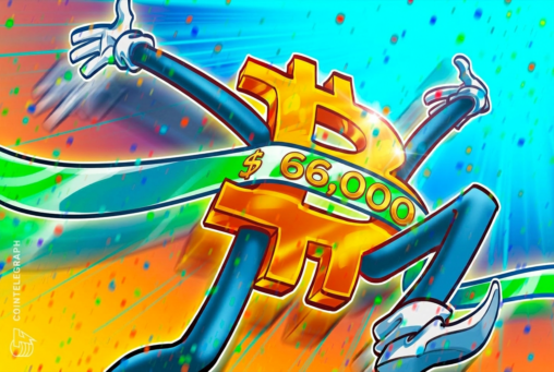 Bitcoin price gains to $66.3k as range breakout attempt sparks one month high