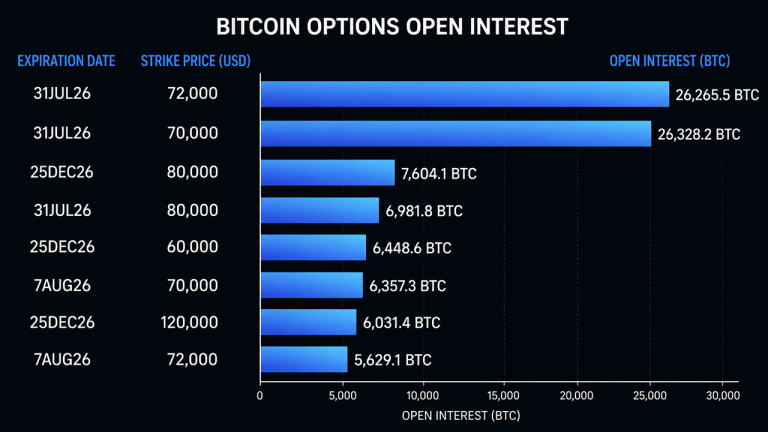 Bitcoin options scream bullish as traders pile into $72k and $80k calls
