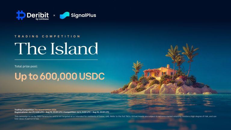Deribit and signalplus launch the island trading competition with up to $600,000 usdc in prizes