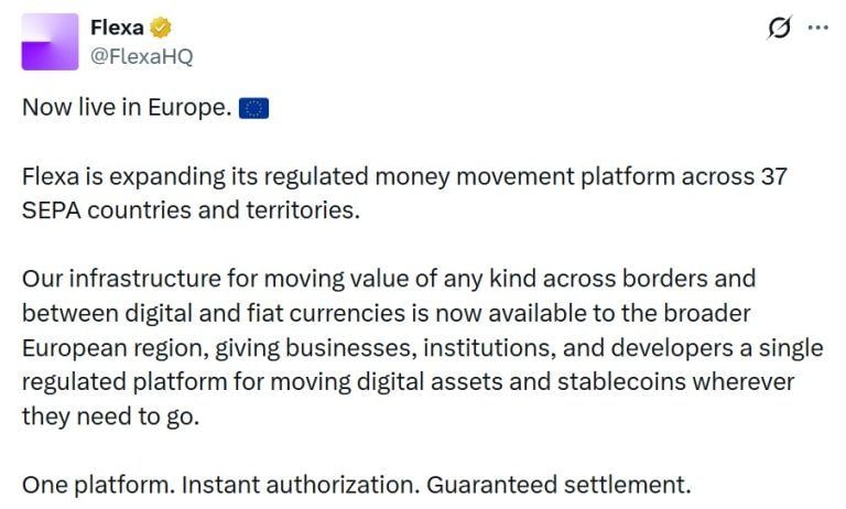 Flexa expands crypto payments across 37 european markets