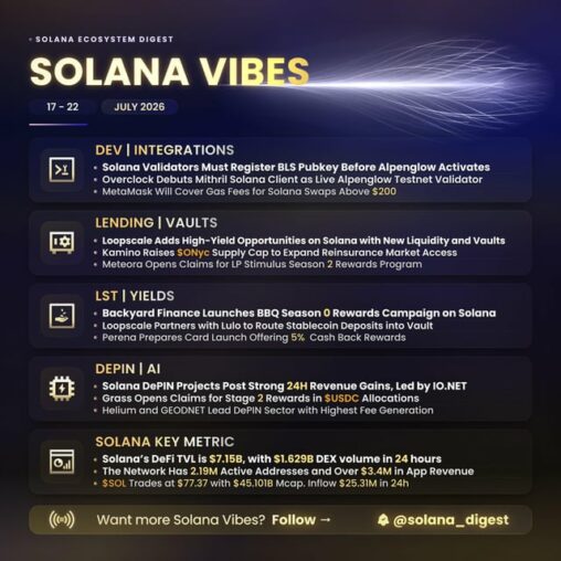 Solana vibes 17 22 july 2026
